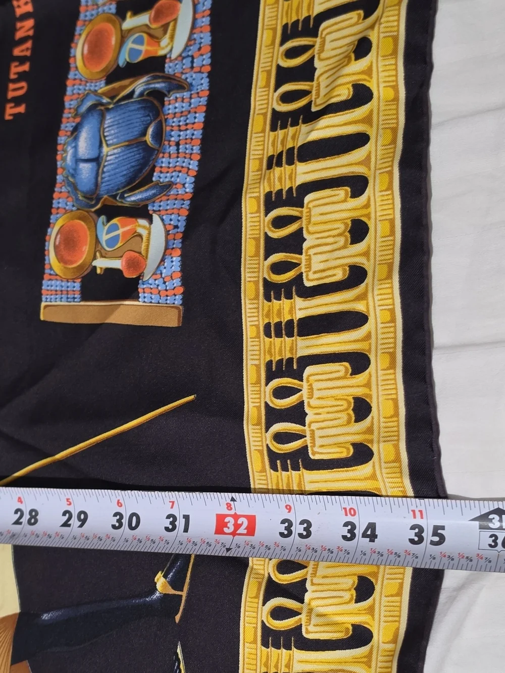 Hermès Black, Yellow and Cream Silk Scarf - Paris Motif